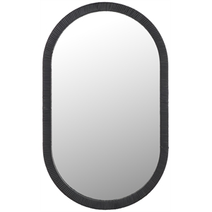 Safavieh Minna Wood and Iron Mirror in Black