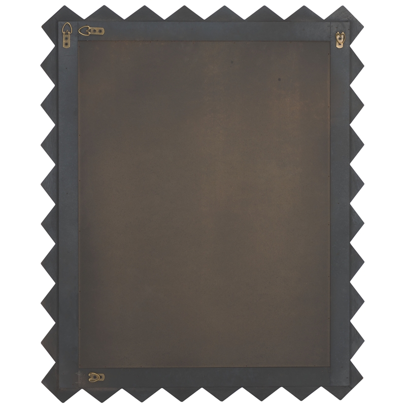 Safavieh Kase Wood and Iron Mirror in Black