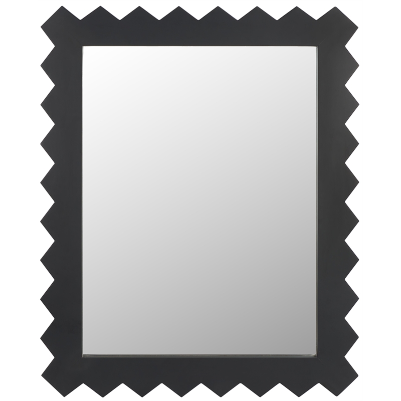 Safavieh Kase Wood and Iron Mirror in Black