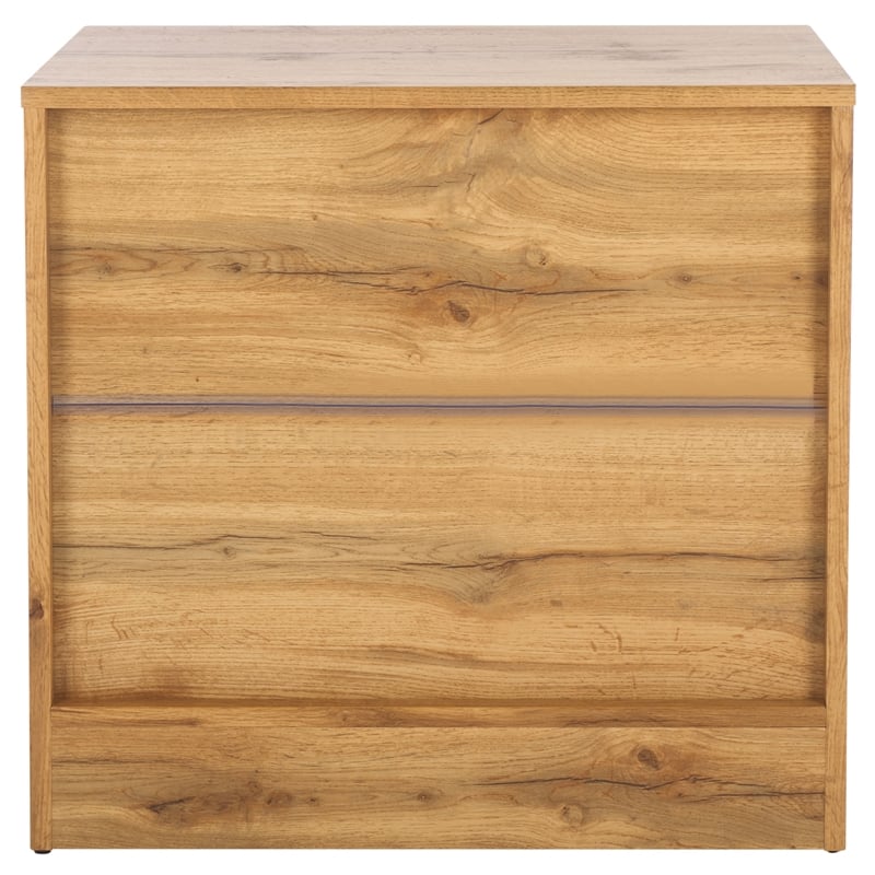 Safavieh Conall 1 Wood Drawer Nightstand in Oak
