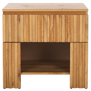 Safavieh Conall 1 Wood Drawer Nightstand in Oak