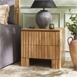 Safavieh Conall 2 Wood Drawer Nightstand in Oak