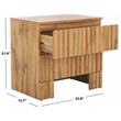Safavieh Conall 2 Wood Drawer Nightstand in Oak