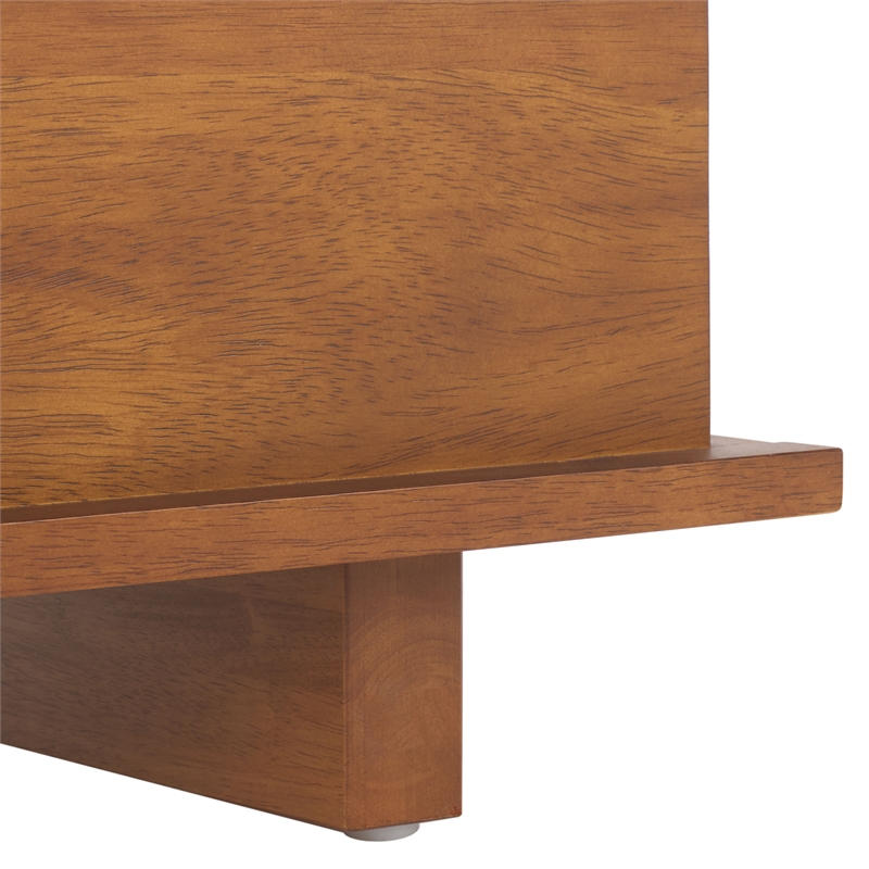 Safavieh Rodney Metal and Wood 2 Drawer Nightstand in Walnut