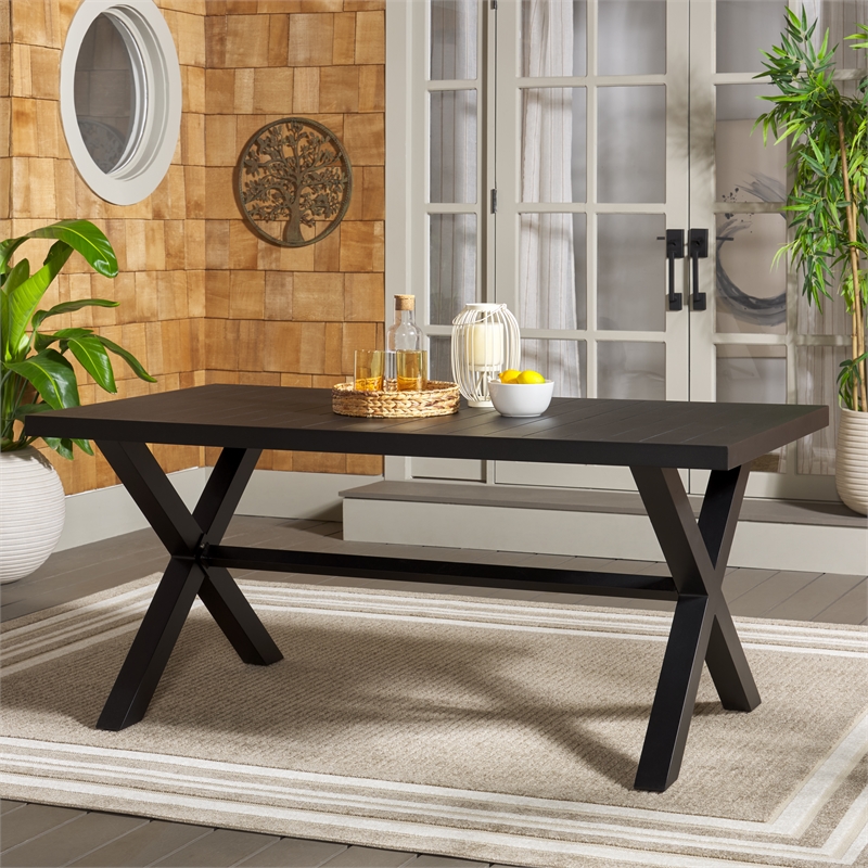 Safavieh Core Aluminum Dining Table in Black