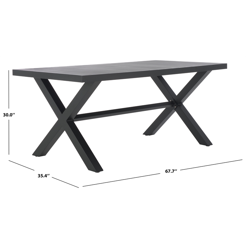 Safavieh Core Aluminum Dining Table in Black