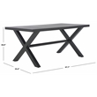 Safavieh Core Aluminum Dining Table in Black