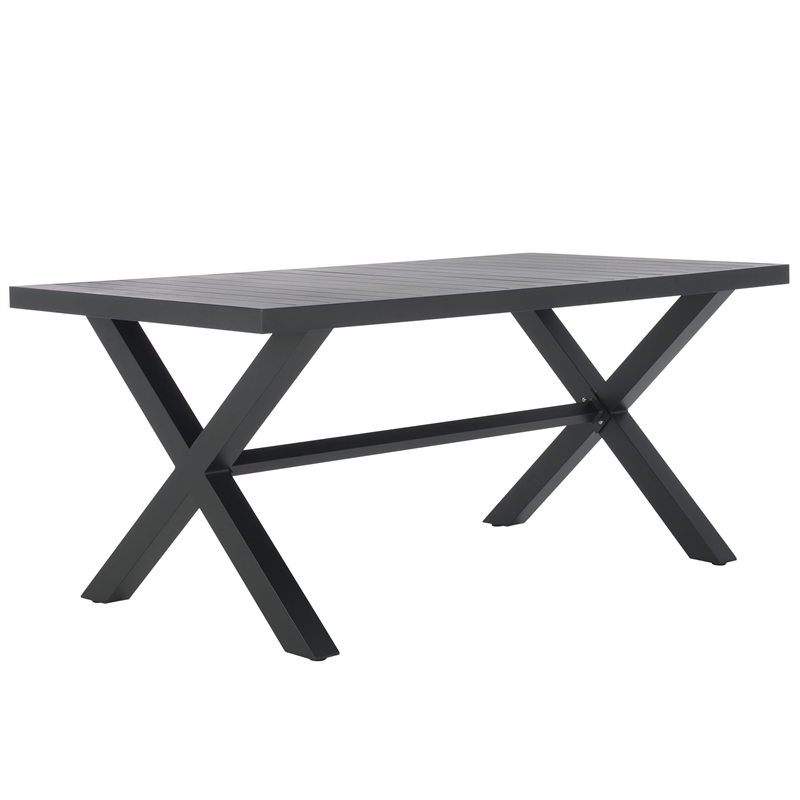 Safavieh Core Aluminum Dining Table in Black