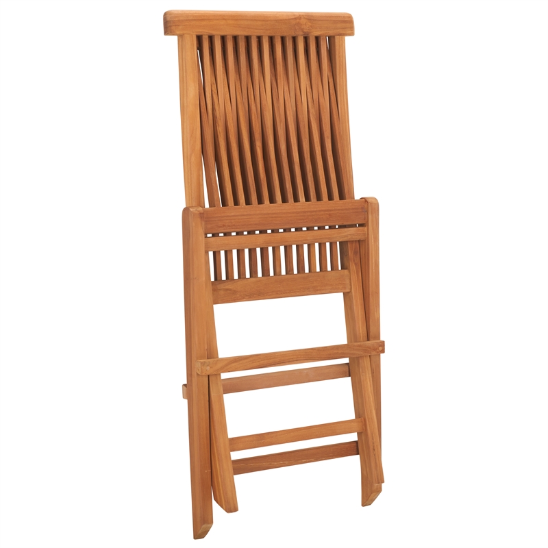 Safavieh Holly Solid Teak Wood Folding Chair in Natural