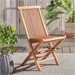 Safavieh Holly Solid Teak Wood Folding Chair in Natural