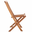Safavieh Holly Solid Teak Wood Folding Chair in Natural