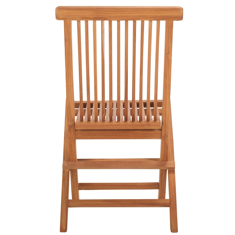 Safavieh Holly Solid Teak Wood Folding Chair in Natural