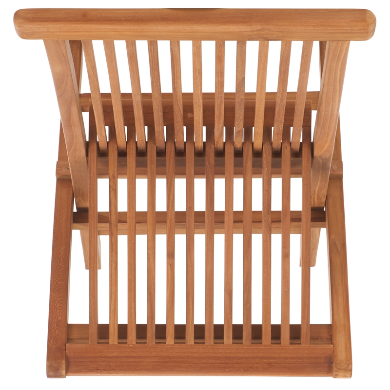 Safavieh Holly Solid Teak Wood Folding Chair in Natural