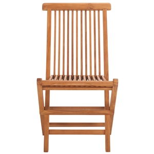 Safavieh Holly Solid Teak Wood Folding Chair in Natural