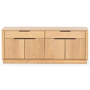 safavieh gabrietta 2 drawer wood tv stand in natural / black