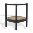 Safavieh Karyna Rattan And Glass Accent Table in Black / Natural