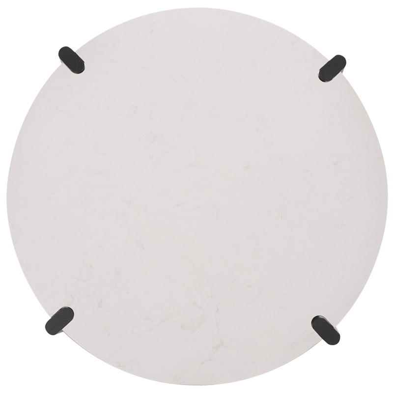 Safavieh Garcia Marble Top and Elm Wood Coffee Table in Black / White