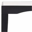 Safavieh Nicolella Square Glass and Linen Accent Table in Black
