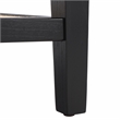Safavieh Nicolella Square Glass and Linen Accent Table in Black