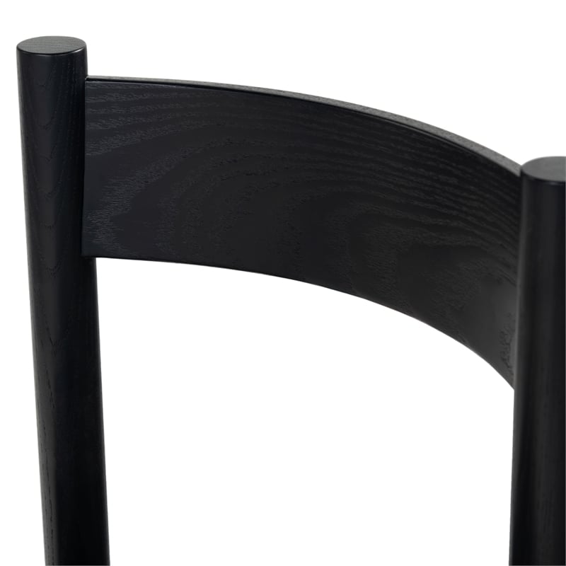 Safavieh Tayla Wood and Leather Counter Stool in Black