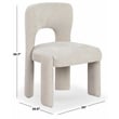 Safavieh Tamlyn Performance Wood and Fabric Dining Chair in Beige