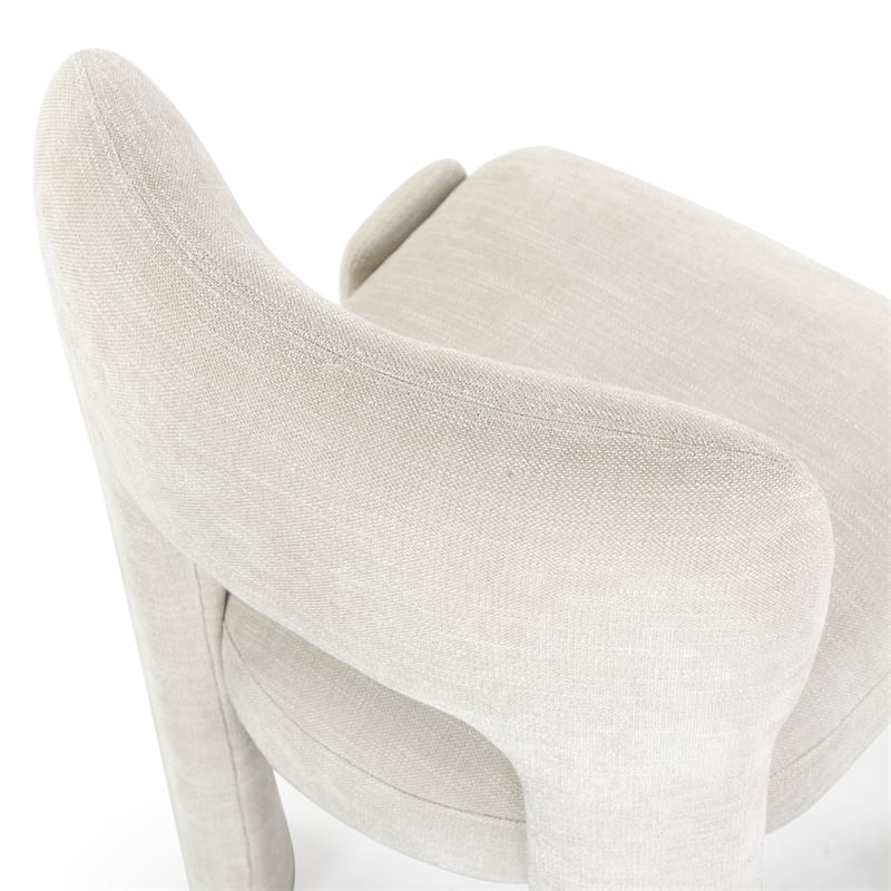Safavieh Tamlyn Performance Wood and Fabric Dining Chair in Beige