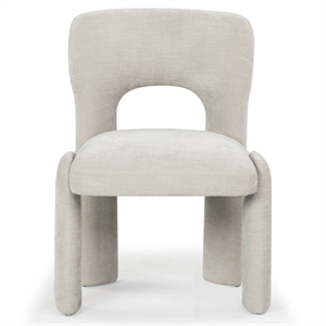 Safavieh Tamlyn Performance Wood and Fabric Dining Chair in Beige