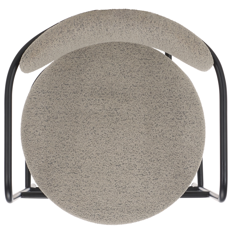 Safavieh Andrean Wood and Iron Arm Counter Stool in Gray / Black