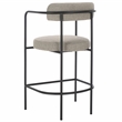 Safavieh Andrean Wood and Iron Arm Counter Stool in Gray / Black