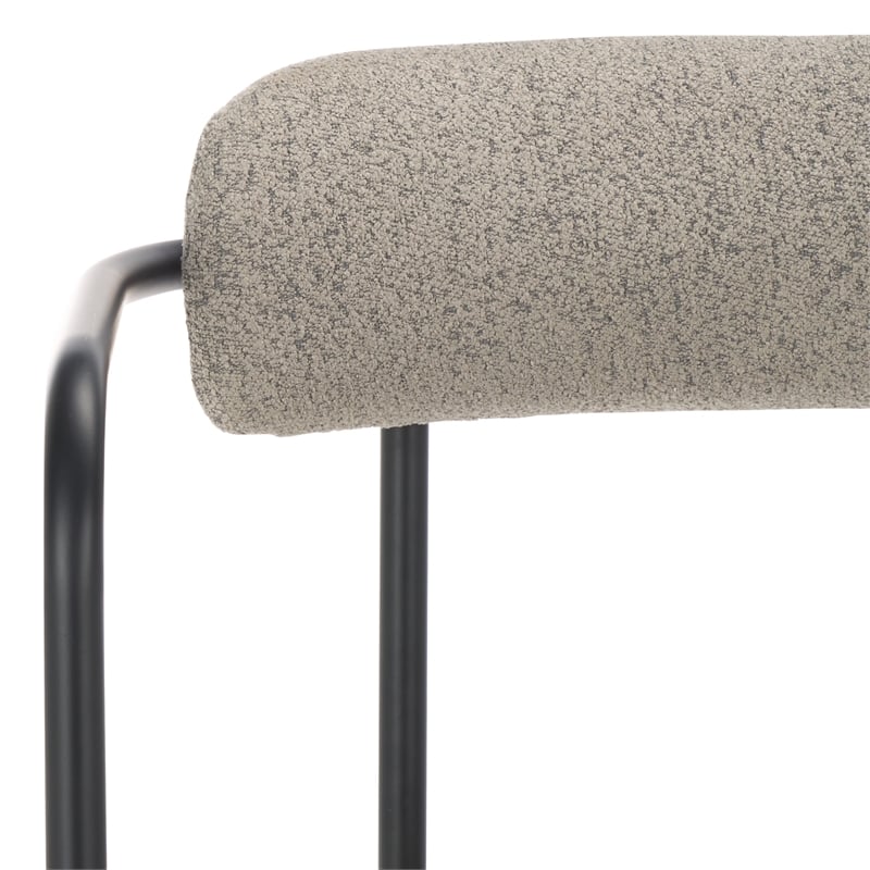 Safavieh Andrean Wood and Iron Arm Counter Stool in Gray / Black