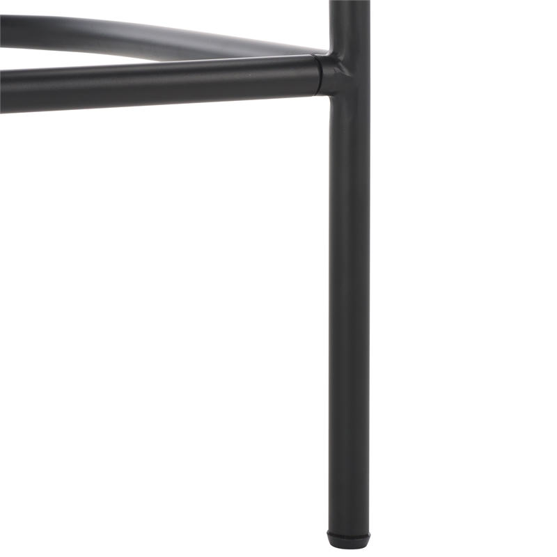 Safavieh Andrean Wood and Iron Arm Counter Stool in Gray / Black
