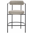 Safavieh Andrean Wood and Iron Arm Counter Stool in Gray / Black