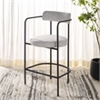 Safavieh Andrean Wood and Iron Arm Counter Stool in Black / White