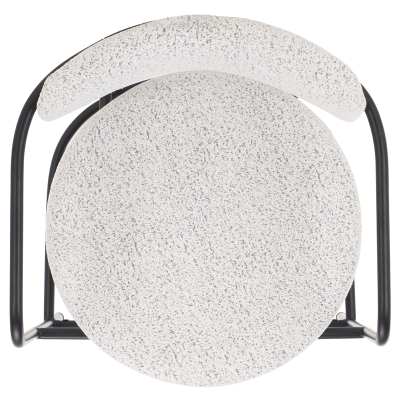 Safavieh Andrean Wood and Iron Arm Counter Stool in Black / White