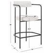 Safavieh Andrean Wood and Iron Arm Counter Stool in Black / White