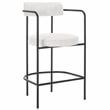 Safavieh Andrean Wood and Iron Arm Counter Stool in Black / White