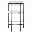 Safavieh Andrean Wood and Iron Arm Counter Stool in Black / White