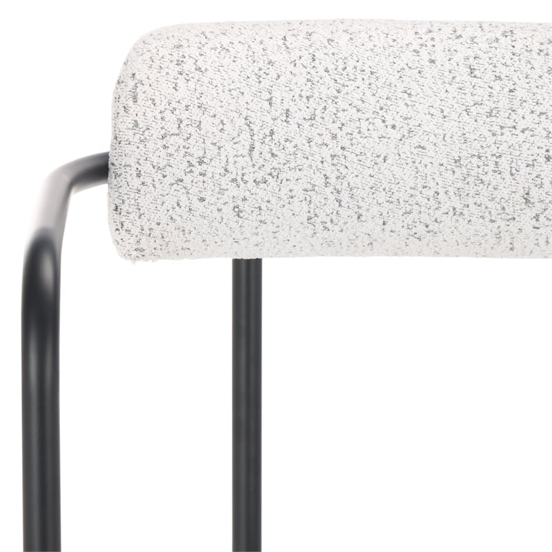 Safavieh Andrean Wood and Iron Arm Counter Stool in Black / White