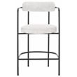Safavieh Andrean Wood and Iron Arm Counter Stool in Black / White