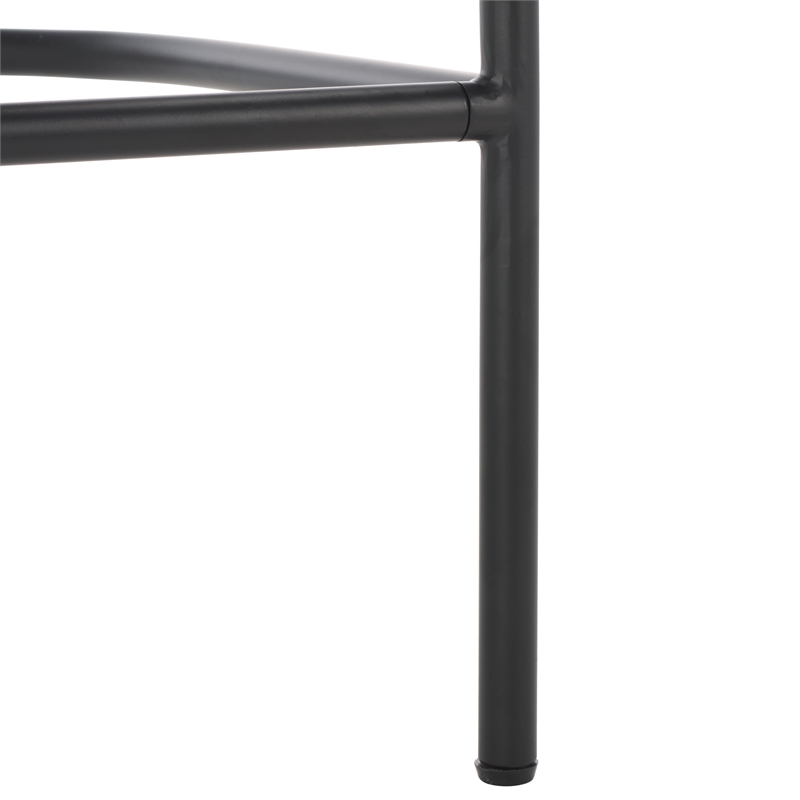 Safavieh Andrean Wood and Iron Arm Counter Stool in White / Black