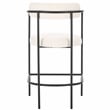 Safavieh Andrean Wood and Iron Arm Counter Stool in White / Black