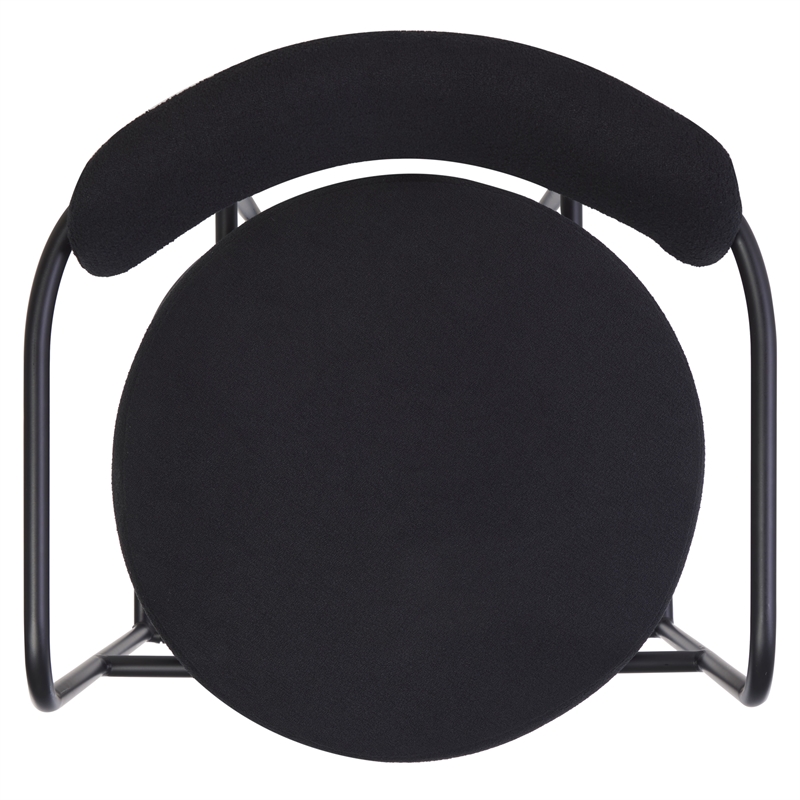 Safavieh Andrean Wood and Iron Arm Counter Stool in Black