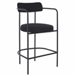 Safavieh Andrean Wood and Iron Arm Counter Stool in Black