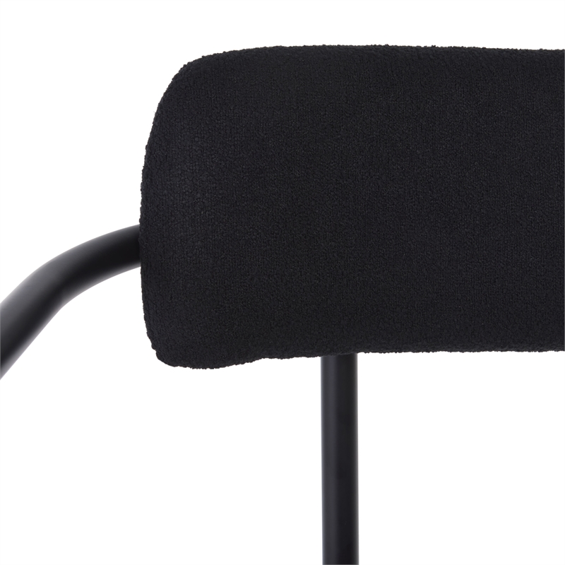 Safavieh Andrean Wood and Iron Arm Counter Stool in Black