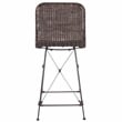 Safavieh Minerva Rattan and Iron Weaved Counter Stool in Brown / Black