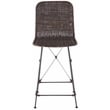 Safavieh Minerva Rattan and Iron Weaved Counter Stool in Brown / Black