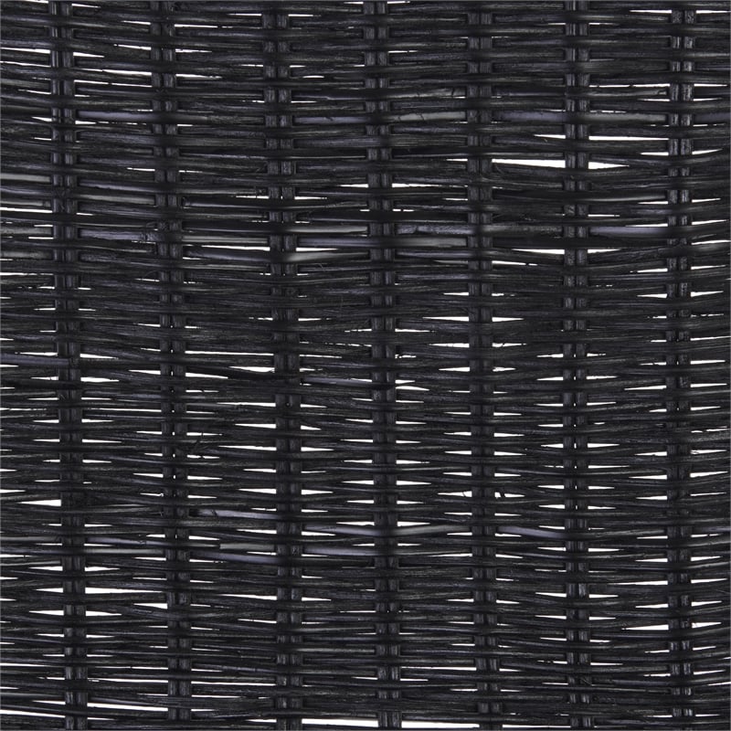 Safavieh Minerva Rattan and Iron Weaved Counter Stool in Black