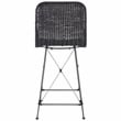 Safavieh Minerva Rattan and Iron Weaved Counter Stool in Black