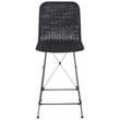 Safavieh Minerva Rattan and Iron Weaved Counter Stool in Black