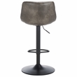 Safavieh Aelin Wood and Iron Adjustable Bar Stool in Gray / Black